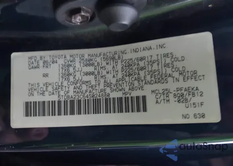 2004 Toyota Sienna Le from USA, damaged, VIN 5TDBA23C64S024880